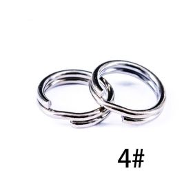 50pcs Fishing Split Rings Crank Hard Bait Snap Stainless Steel Double Loop Split Open Carp Fishing Connector Accessories Pesca